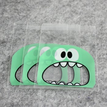 7*7cm 100ps/set Multicolor Self-adhesive Plastic Gift Food Packing bag Cute Small Biscuit bag for candy Packing,cookie packing