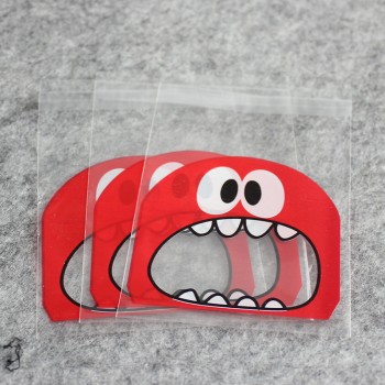 7*7cm 100ps/set Multicolor Self-adhesive Plastic Gift Food Packing bag Cute Small Biscuit bag for candy Packing,cookie packing