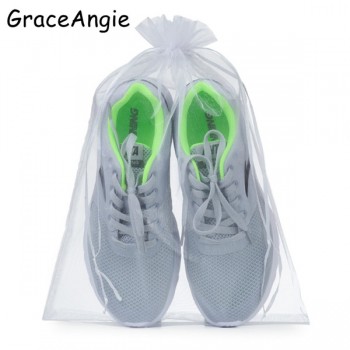 5PCS Large Size Organza Gift Bags Christmas Bags 30*40cm Wedding Drawable Organza Voile Gift Packaging Bags Cheap Pouches Bags