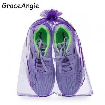 5PCS Large Size Organza Gift Bags Christmas Bags 30*40cm Wedding Drawable Organza Voile Gift Packaging Bags Cheap Pouches Bags