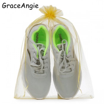 5PCS Large Size Organza Gift Bags Christmas Bags 30*40cm Wedding Drawable Organza Voile Gift Packaging Bags Cheap Pouches Bags