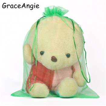 5PCS Large Size Organza Gift Bags Christmas Bags 30*40cm Wedding Drawable Organza Voile Gift Packaging Bags Cheap Pouches Bags