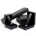 Jewelry Display Wedding LED Lighted Necklace Earring Ring Box Engagement