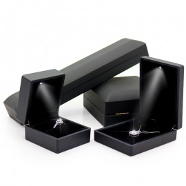 Jewelry Display Wedding LED Lighted Necklace Earring Ring Box Engagement
