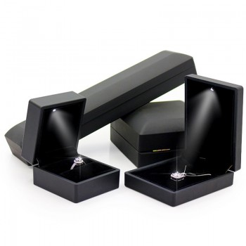 Jewelry Display Wedding LED Lighted Necklace Earring Ring Box Engagement