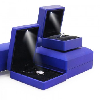 Jewelry Display Wedding LED Lighted Necklace Earring Ring Box Engagement