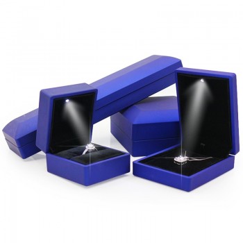Jewelry Display Wedding LED Lighted Necklace Earring Ring Box Engagement