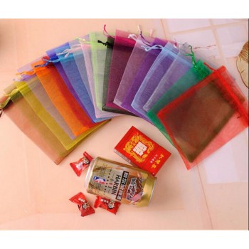 100pcs/lot 10x15 11x16 13x18 15x20cm Drawable Organza bag Wedding Christmas Gift Bags Jewelry Packaging Organza bags amp; Pouches