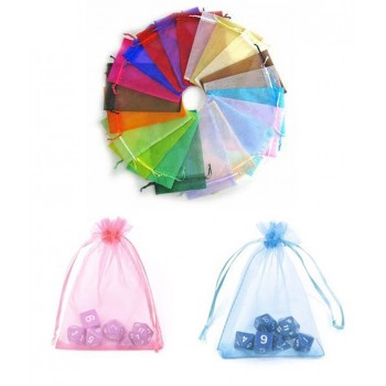 100pcs Organza Bags Mixed Color Jewelry Candy Gift Packing Pouches Wedding Party Decoration 7x9cm