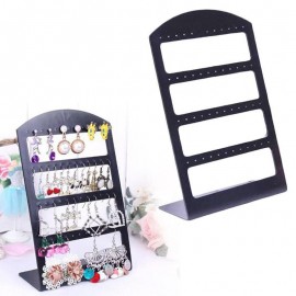 48 Holes Earrings Jewelry Show Black Plastic Display Stand Holder Showcase