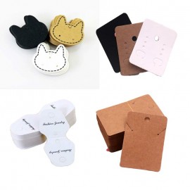 100pcs/lot Cat Rectangle Earring Paper OPP Bag Display Jewelry Brooch Pendant Necklace Bracelet Rings Hair Gifts Display Cards