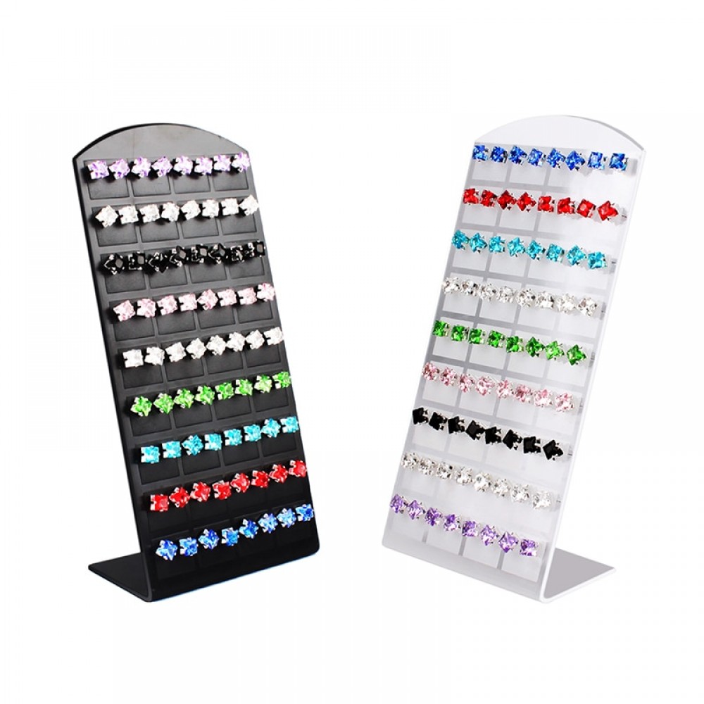 36Pairs/Set Black Plastic Jewelry Holder Organizer Earrings Ear Studs Display Stand Showcase Jewelry Display Rack For Women#4681
