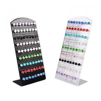 36Pairs/Set Black Plastic Jewelry Holder Organizer Earrings Ear Studs Display Stand Showcase Jewelry Display Rack For Women#4681