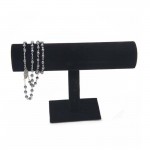 Black Velvet Bracelet Chain Watch T-Bar Rack Jewelry Hard Display Stand Holder Jewelry Organizer Hard Display Stand