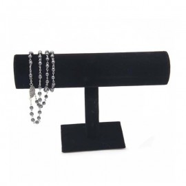 Black Velvet Bracelet Chain Watch T-Bar Rack Jewelry Hard Display Stand Holder Jewelry Organizer Hard Display Stand