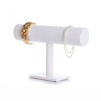 Black Velvet Bracelet Chain Watch T-Bar Rack Jewelry Hard Display Stand Holder Jewelry Organizer Hard Display Stand