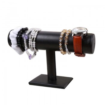 Black Velvet Bracelet Chain Watch T-Bar Rack Jewelry Hard Display Stand Holder Jewelry Organizer Hard Display Stand
