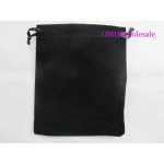 OMH 10pcs 7x9 10x12cm black silk cloth flannelette Suede Jewlery Velvet packing  scald Golden Pouch  Christmas Gift bags BZ05