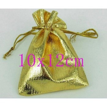 OMH 10pcs 7x9 10x12cm black silk cloth flannelette Suede Jewlery Velvet packing  scald Golden Pouch  Christmas Gift bags BZ05