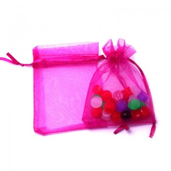 7x9/9x12/10x15cm Wholesale Christmas Gift 100Pcs Beautiful Mixed Colour Organza Pouch Jewelry Gift Bag for Wedding Festival
