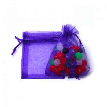 7x9/9x12/10x15cm Wholesale Christmas Gift 100Pcs Beautiful Mixed Colour Organza Pouch Jewelry Gift Bag for Wedding Festival