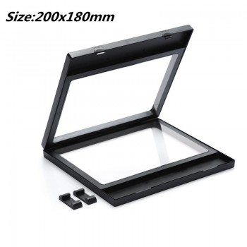PET Membrane Jewelry Ring Pendant Display Stand Holder Bague Packaging Box Protect Jewellery amp; Stones Floating Presentation Case