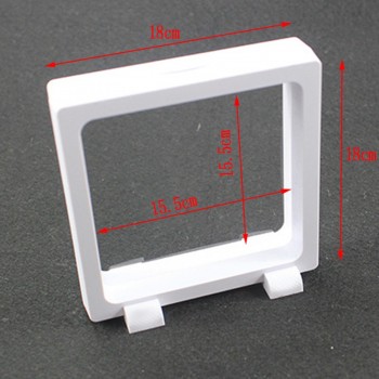 PET Membrane Jewelry Ring Pendant Display Stand Holder Bague Packaging Box Protect Jewellery amp; Stones Floating Presentation Case
