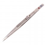 Jewelry Tweezers Concave Groove Diamond Stainless Steel Adjustable Craft Tools    -W128