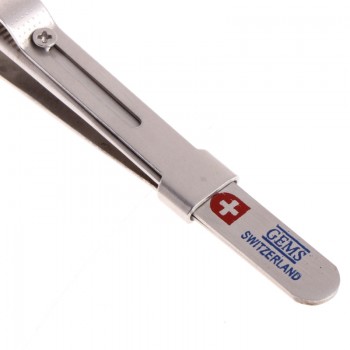 Jewelry Tweezers Concave Groove Diamond Stainless Steel Adjustable Craft Tools    -W128