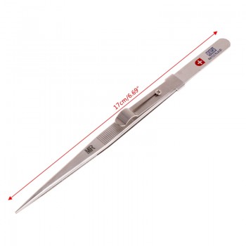 MR Jewelry Tweezer Lock Catch Tiny Diamond Stainless Steel Adjustable Craft Tool   -W128