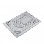 Flocked Bead Board Bracelet Beading Design Jewelry Making Tray DIY Craft Tool Grey Color