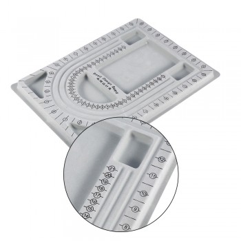 Flocked Bead Board Bracelet Beading Design Jewelry Making Tray DIY Craft Tool Grey Color