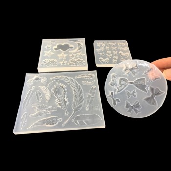 1pcs UV Resin Jewelry Liquid Silicone Mold Moon/Bowknot/Feather Resin Charms Molds For DIY Intersperse Decorate Making Jewelry