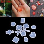 2017 Hot Sales Making DIY Craft 12Pcs/set Holes Key Waterdrop Silicon Mold Mould Resin Jewelry