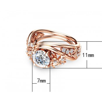 Modyle 2018 Rose Flower CZ Stone Wedding Rings for Women Jewelry Love Engagement Rose Gold Color Wedding Ring Dropshipping