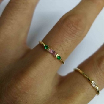 Yobest 2019 New Fashion 4pcs/set Gold Color Plating Simple Boho Rings Women Zircon bohemian Engagement Rings