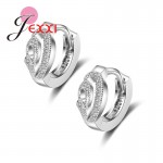 Jemmin Best Deal New Good Quality 925 Sterling Sliver Women Earrings Silver Crystal Hollow Design Stud Earring Valentines Day