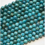 Free shipping (2 strands/set) natural Cost-effective 8mm blue apatite smooth round loose gemstone beads for jewelry making diy