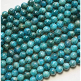 Free shipping (2 strands/set) natural Cost-effective 8mm blue apatite smooth round loose gemstone beads for jewelry making diy