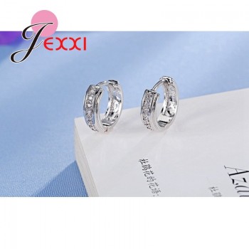 Jemmin Fashion 925 Sterling Silver Stud Earrings For Women Generous New Arrival Party Accessories With Shiny Crystal Wholesale