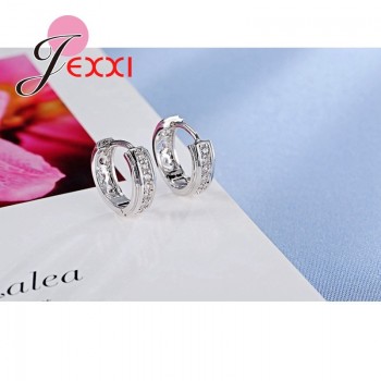 Jemmin Fashion 925 Sterling Silver Stud Earrings For Women Generous New Arrival Party Accessories With Shiny Crystal Wholesale