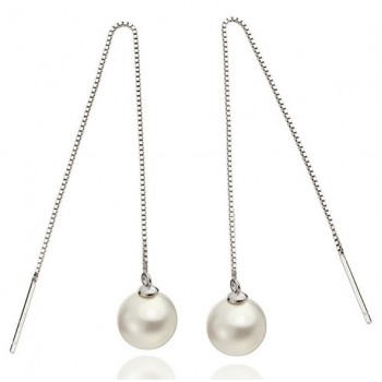 OMHXZJ Wholesale Sweet girl boy Fashion jewelry woman pure natural shell freshwater pearl 925 Sterling silver Stud Earrings YS01