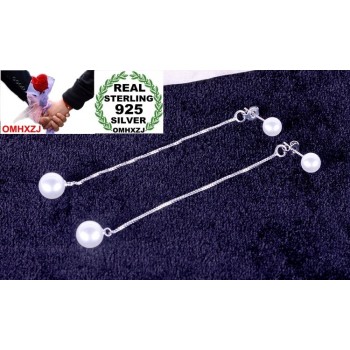OMHXZJ Wholesale Sweet girl boy Fashion jewelry woman pure natural shell freshwater pearl 925 Sterling silver Stud Earrings YS01