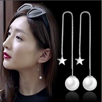 OMHXZJ Wholesale Sweet girl boy Fashion jewelry woman pure natural shell freshwater pearl 925 Sterling silver Stud Earrings YS01