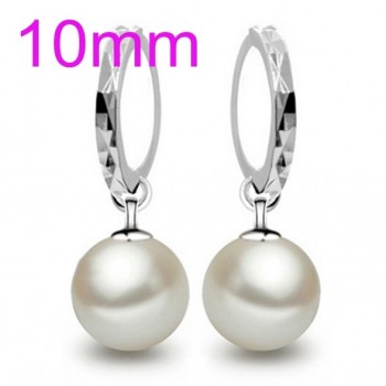 OMHXZJ Wholesale Sweet girl boy Fashion jewelry woman pure natural shell freshwater pearl 925 Sterling silver Stud Earrings YS01