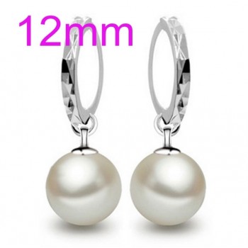 OMHXZJ Wholesale Sweet girl boy Fashion jewelry woman pure natural shell freshwater pearl 925 Sterling silver Stud Earrings YS01