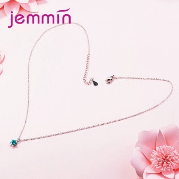 JEMMIN Charming Exquisite 925 Sterling Silver CZ Star Pendant Necklace High Quality Austrian Crystal Big Promotion Hot Sale