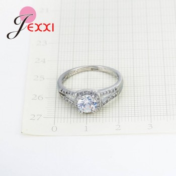 Jemmin New Arrival Shinning Cubic Zirconia Wedding Party Rings For Women 925 Sterling Silver Engagement Ring Big Promotion