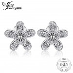 Jewelrypalace 925 Sterling Silver Earrings Cubic Zirconia Stud Earrings Unique Design Fashion Jewelry Dazzling Daisy Gifts New