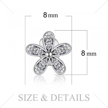 Jewelrypalace 925 Sterling Silver Earrings Cubic Zirconia Stud Earrings Unique Design Fashion Jewelry Dazzling Daisy Gifts New